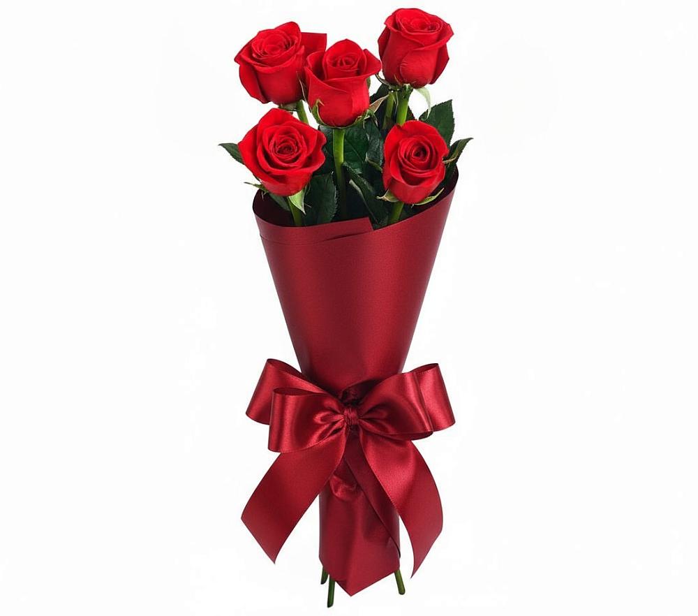 Букет 5 Красных роз Эдлесс Лав в Клинцах