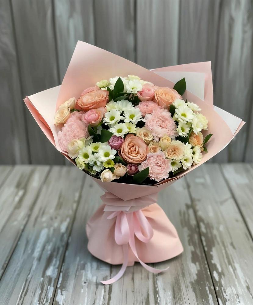 Букет цветов из: Гвоздики, Розы и Хризантемы в Клинцах