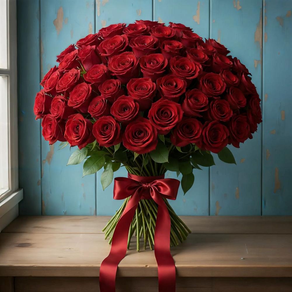 Букет Красные розы Блэк Меджик в Клинцах