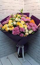Букет цветов из:  Хризантемы и Розы в Клинцах