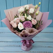 Букет цветов из:  Розы и Лизиантусы #REPLACE_PRED# Клинцах