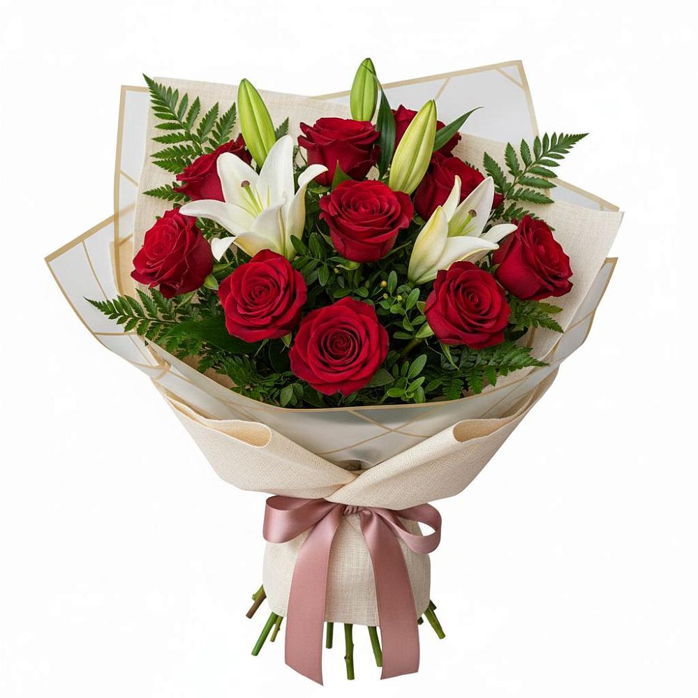 Букет цветов из: Лилии и Розы в Клинцах