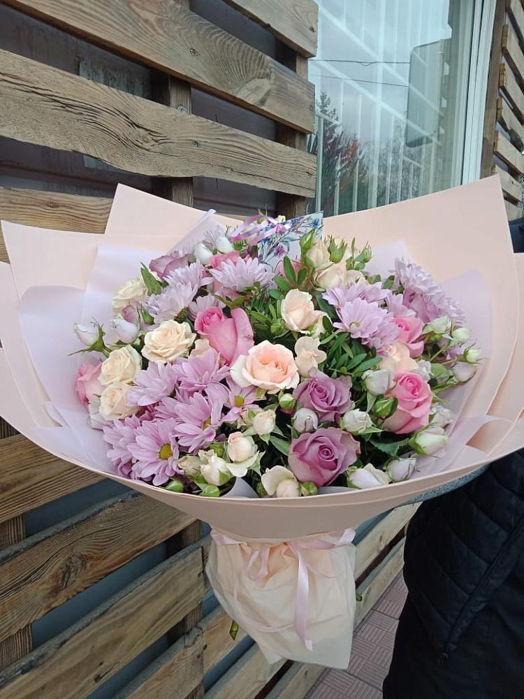 Букет цветов из: Розы и Хризантемы в Клинцах