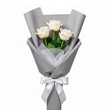 Букет 3 белые розы #REPLACE_PRED# Клинцах