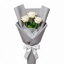 Букет 3 белые розы в Клинцах
