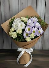 Букет цветов из:  Хризантемы и Розы в Клинцах