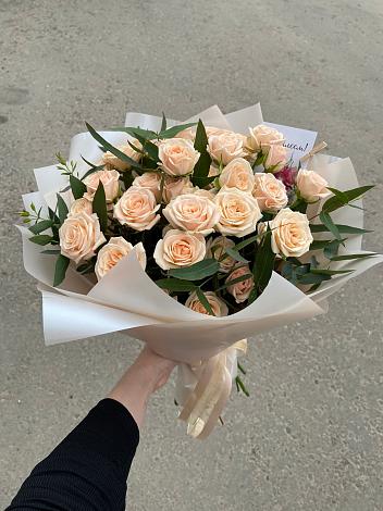 Букет Кремовые розы Латте в Клинцах
