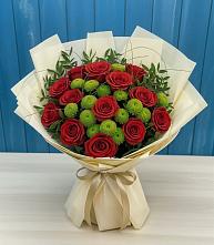 Букет цветов из:  Розы и Хризантемы #REPLACE_PRED# Клинцах