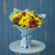 Букет цветов из:  Альстромерии и Хризантемы #REPLACE_PRED# Клинцах