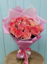Букет 15 Розовых роз Равель в Клинцах